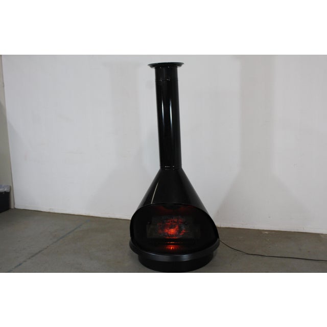 Vintage Mid Century Modern Electric Preway Conical Style Fireplace Jet Black Chairish
