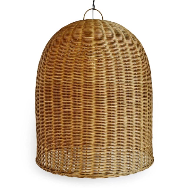 Tea stain wicker dome lantern in x-large size. Each may have slight variations in finish and handmade characteristics....