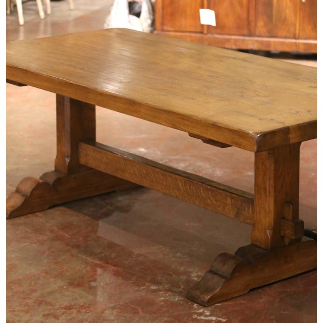 French Early 20th Century French Oak Monastery Refectory Dining Table For Sale - Image 3 of 9