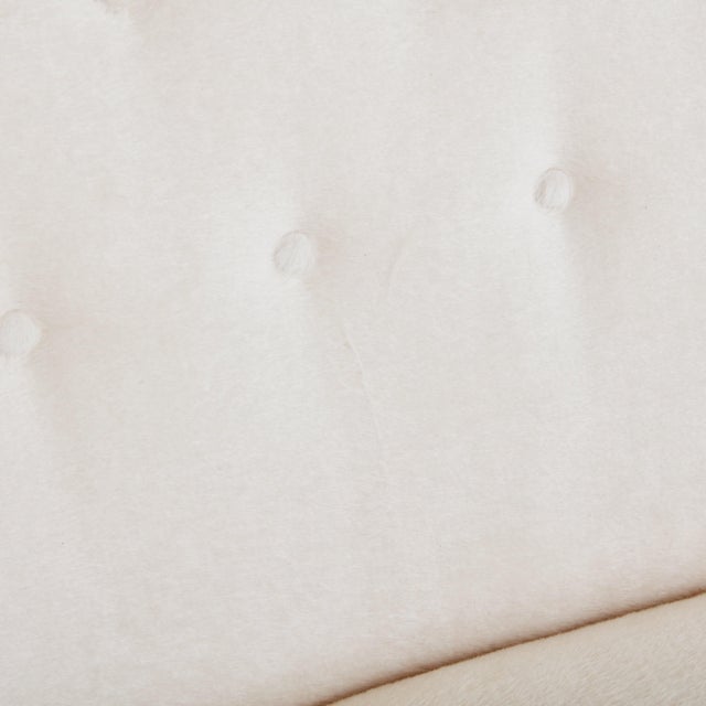 Off-white Off-White Alpaca Sofa with Wood Details, Denmark 1960s For Sale - Image 8 of 11