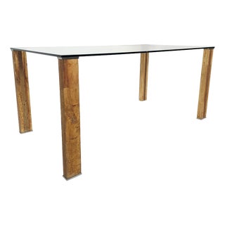 Vintage Table in Crystal and Cork, 1970s For Sale
