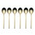 Contemporary Mepra Due 6-Piece Coffee Spoon Set, Ice Oro For Sale - Image 3 of 5