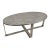 Modern Oval Aged Nickel Coffee Table For Sale In Los Angeles - Image 6 of 10