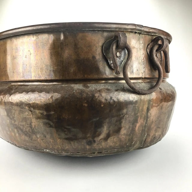 American Massive Antique Brass Planter Pot Storage For Sale - Image 3 of 12