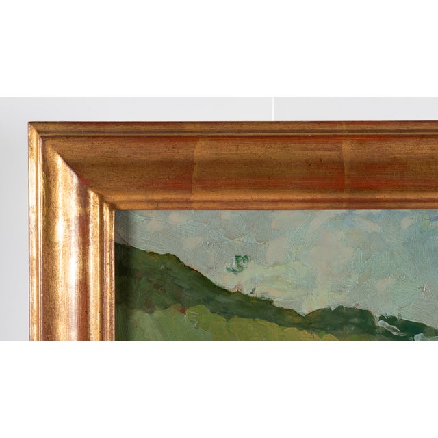 Henri Dufaux, Haitian Landscape with Figures on a Red Earth Path, Oil Painting For Sale - Image 4 of 14