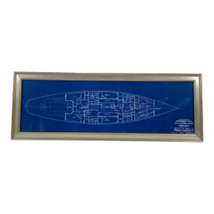Original Blueprint Of Yacht Venture III By Olin Stevens