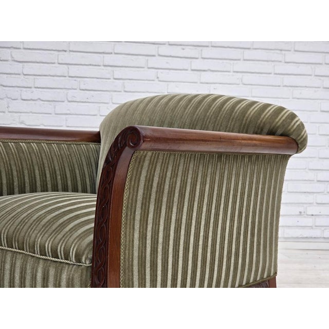 Danish Armchair in Furniture Velour and Teak Wood, 1950s For Sale - Image 13 of 15