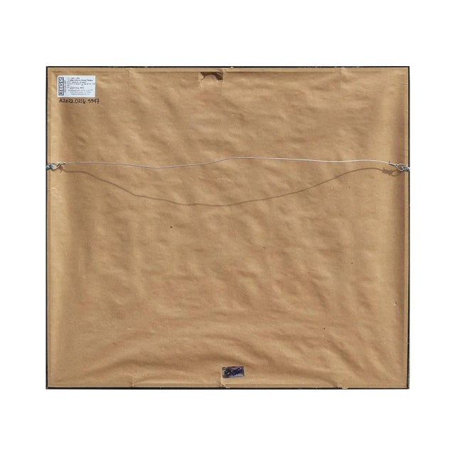 Early 20th Century Modern Grey and Orange Geometric Abstract Leaf Pattern Painting by John Little For Sale - Image 11 of 12