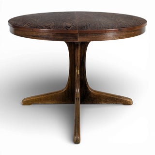 Round Teak Table with Extension For Sale