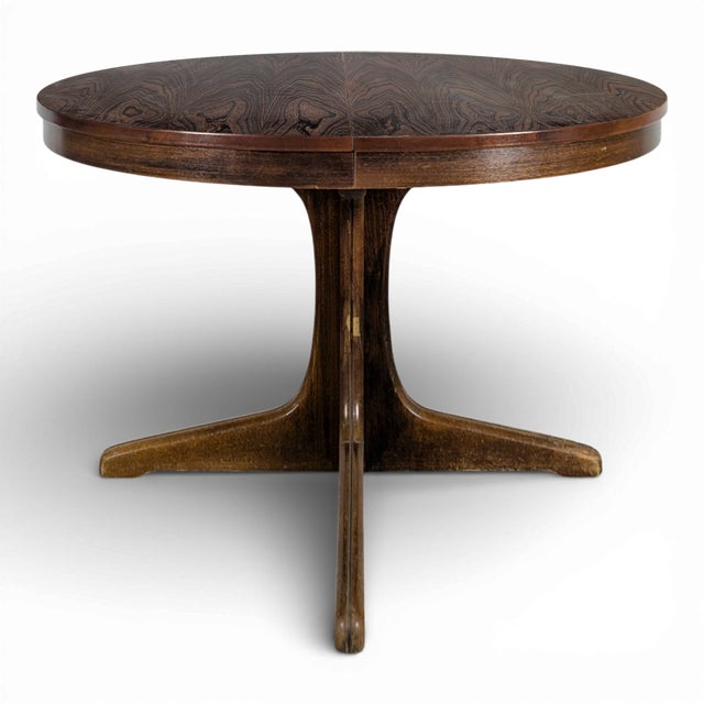 Round Teak Table with Extension For Sale