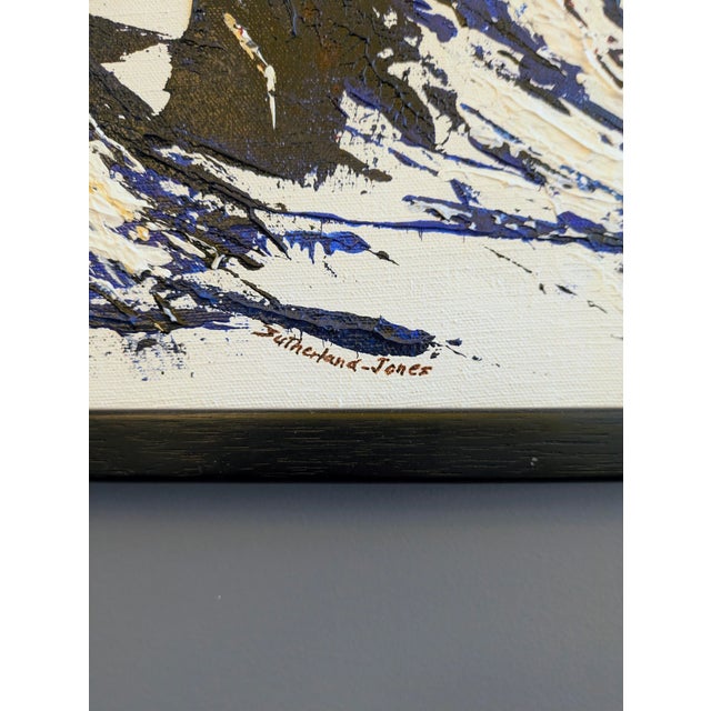 Paint 1990s Original Minimalist Landscape Painting: Signed Sutherland-Smith For Sale - Image 7 of 7