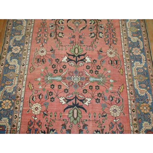 Brick Red Stunning Floral Motif Persian Malayer Carpet, 20th Century For Sale - Image 8 of 18