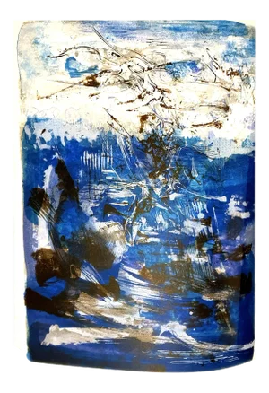 Zao Wou-ki - Original Lithograph - Abstract Composition 1962