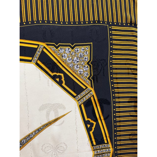 Art Deco 1990s Cartier Silk Scarf Clock Dial For Sale - Image 3 of 10