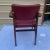 Mid-Century Modern Mid-Century Modern Gunlocke Red Vinyl Wooden Office Chair For Sale - Image 3 of 12