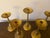 Set of 5 Brass candlesticks 4 short, 1 tall (11.25" tall) felt on bottom to prevent scratching
