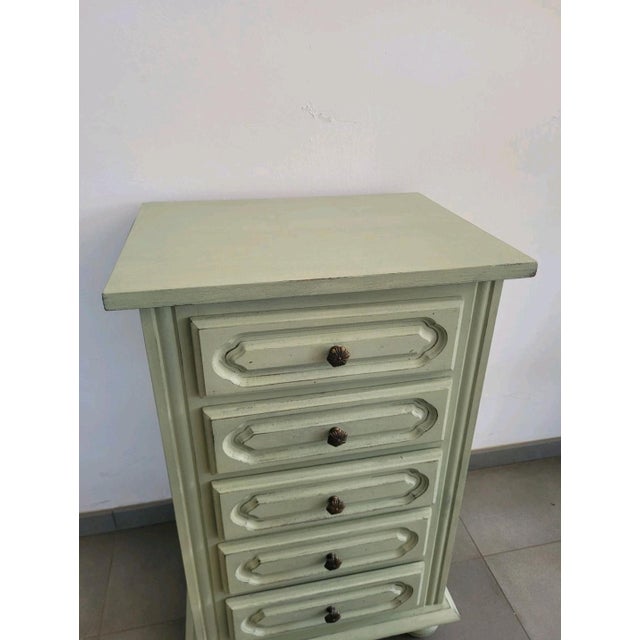 Lacquered Chest of Drawers in Wood For Sale - Image 4 of 10