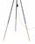 Tripod floor lamp is a design lamp realized in Italy in the 1950s. White opaline glass, black varnished metal structure,...