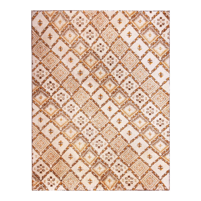 Vintage 1970s Moroccan Rabat Carpet ( 9' x 11'10" - 275 x 360 ) For Sale