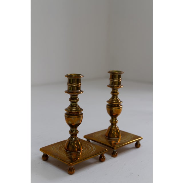 Antique Danish Brass Candlesticks, 1890s, Set of 4 For Sale - Image 14 of 17