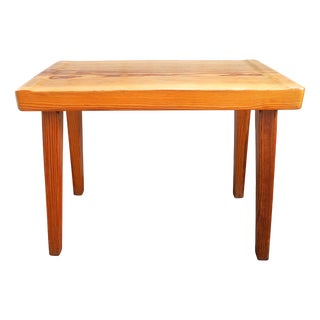 Vintage Scandinavian Pine Stool, 1970s For Sale