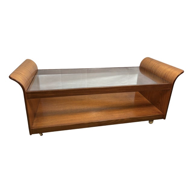 Mid-Century Teak Tulip Coffee Table with Glass Top from G-Plan, 1960s For Sale