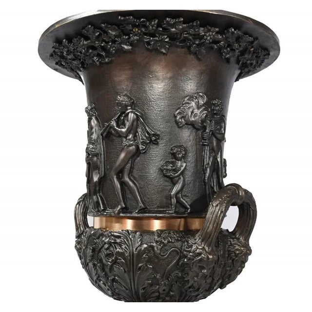 Classical Bronze Campana Urns, Set of 2 For Sale - Image 10 of 12