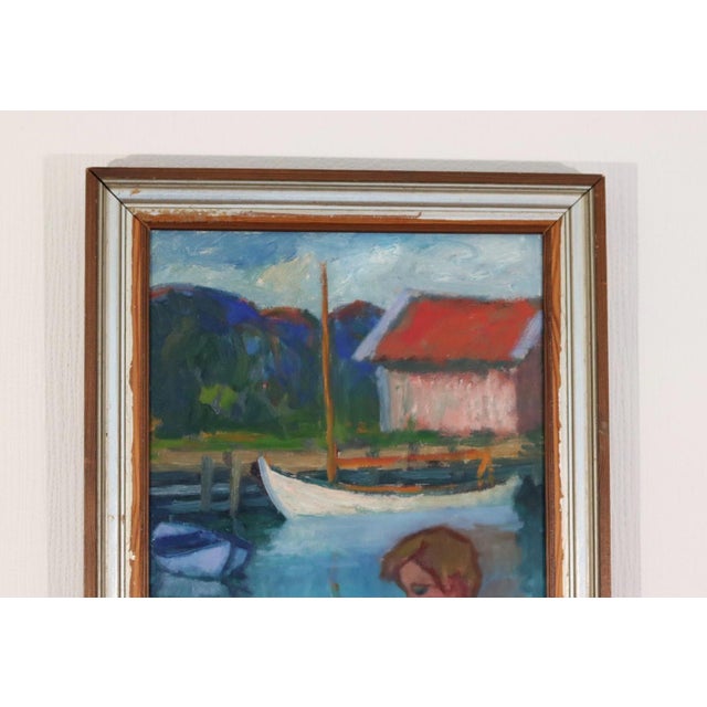 Wilhelm Sjöholm, Children Play, 1950s, Oil on Canvas For Sale - Image 10 of 18