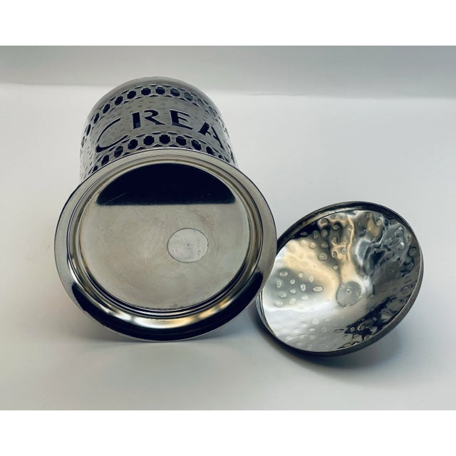 Silver Mid 20th Century Silverplate Creamer Jar For Sale - Image 8 of 9