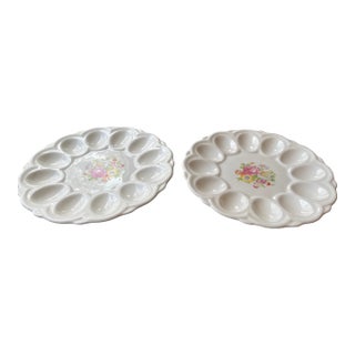 Pair of 1930s E&r American Artware 'Deviled Eggs' Plates For Sale