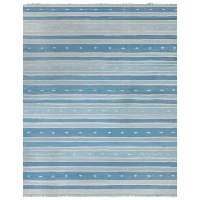 Doris Leslie Blau Vintage Indian Dhurrie Rug For Sale