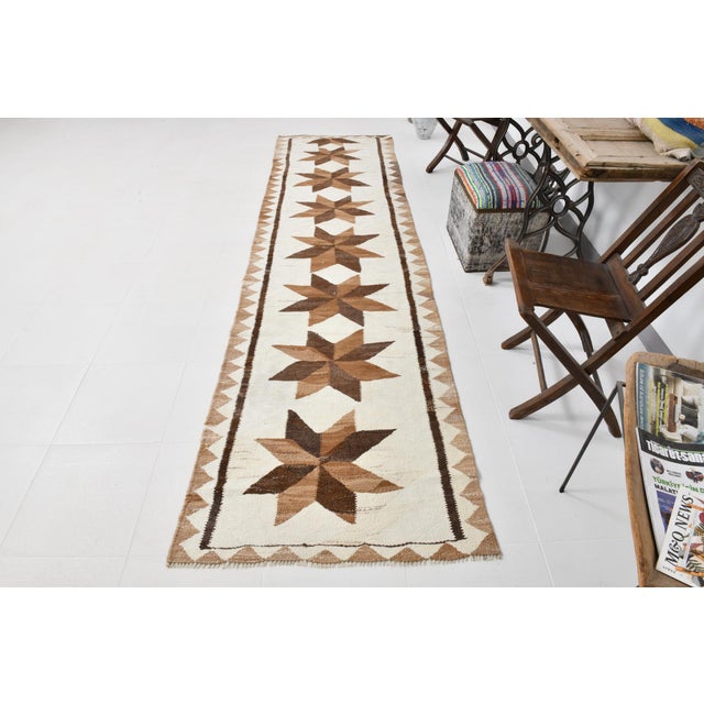 Kilim Beige Runner Rug For Sale - Image 17 of 17