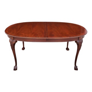 Vintage Lexington Furniture Chippendale Style Mahogany Dining Table
