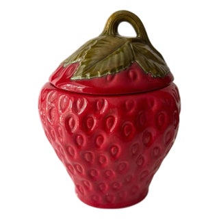 Vintage Ceramic Strawberry Jar For Sale
