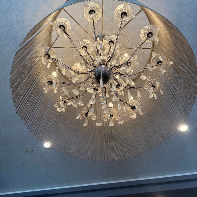 French Country Rh Restoration Hardware Vaille 36” Crystal Chandelier Lighting 5 Avail For Sale - Image 3 of 4