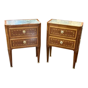 Pair of 19th Century Italian Tables With Marquetry Inlay