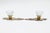 Mid 20th Century Pair of Vintage Glass Dummy Door Knobs With Keyhole Plates For Sale - Image 5 of 6
