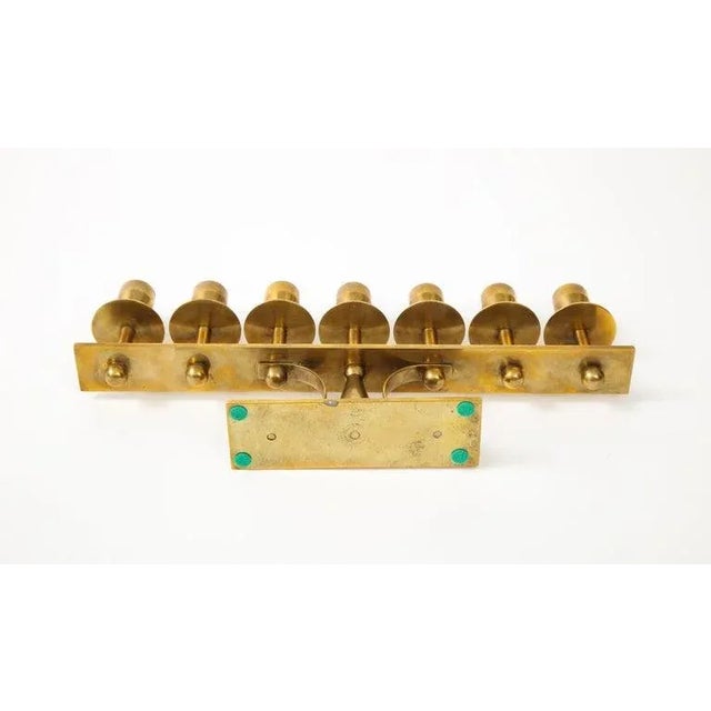 Mid-Century Modern 1960s Danish Brass Candelabra For Sale - Image 3 of 13