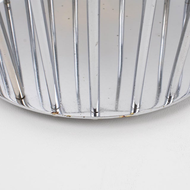 Chrome Jacques Adnet Modernist Desk Office Waste Paper Basket, Circa 1930 For Sale - Image 8 of 9