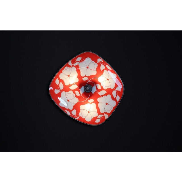 Mid-Century Glass Hanging Pendant or Wall Light from Brussels World Expo, 1958 For Sale - Image 4 of 9