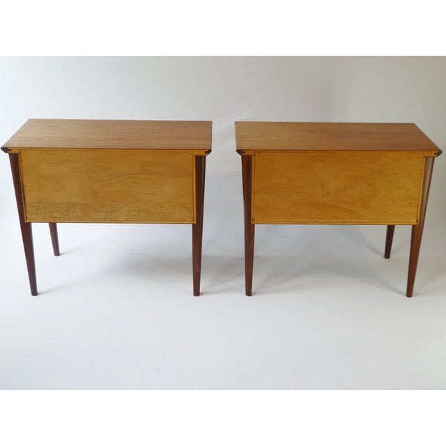 Mid-Century Scandinavian Danish Teak Nightstands, Set of 2 For Sale - Image 9 of 10