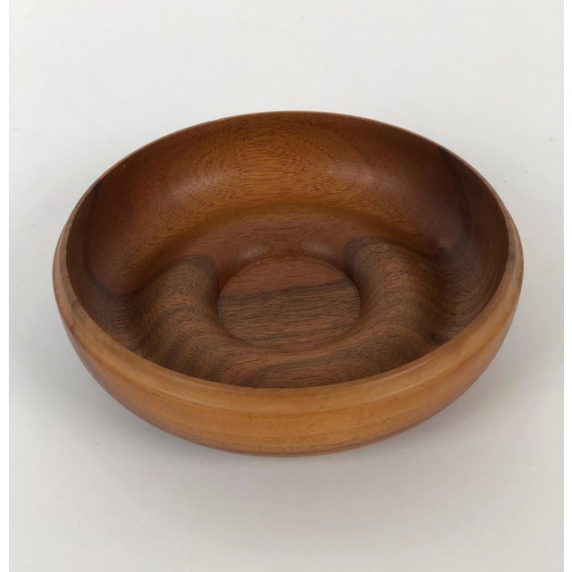 1960s Mid-Century Walnut Bowl, 1960s For Sale - Image 5 of 11