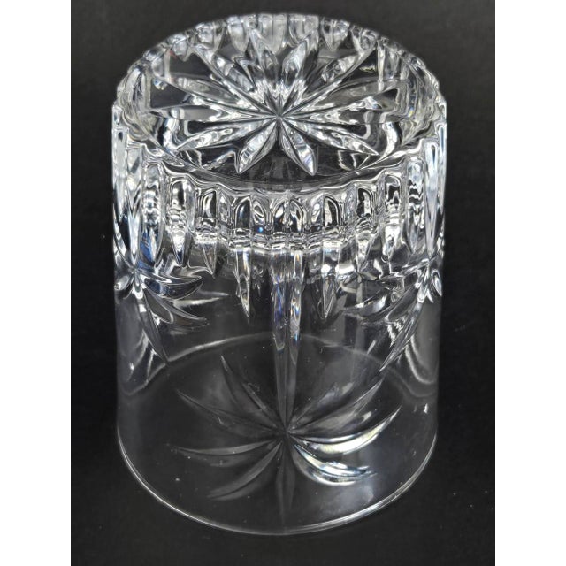 1980s Palm Double Old Fashioned Crystal Tumblers by Godinger, Set of 8 For Sale - Image 9 of 11