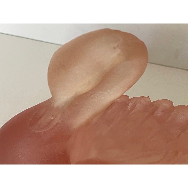 Mid Century Frosted Pink Swan Planter or Bowl For Sale In Miami - Image 6 of 6