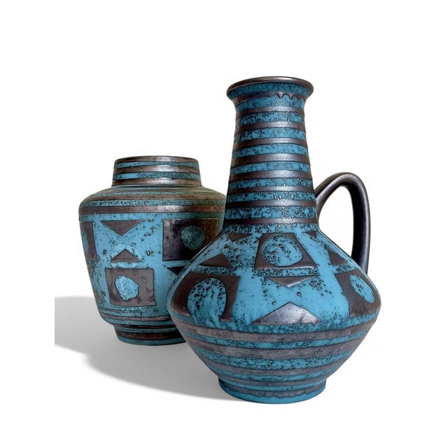 Mid-Century Ceramic Vases by Carstens Tonnieshöf for Carstens Tönnieshof, West Germany, 1960s, Set of 2 For Sale - Image 10 of 18