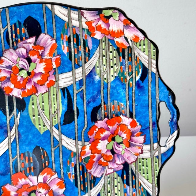 1930s Grimwades Carnation Chintz Plate For Sale In Charleston - Image 6 of 7