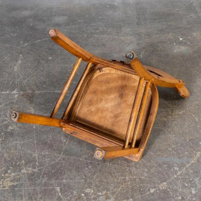 Vintage Luterma Honey Oak and Bentwood Chair, 1950s For Sale - Image 9 of 11