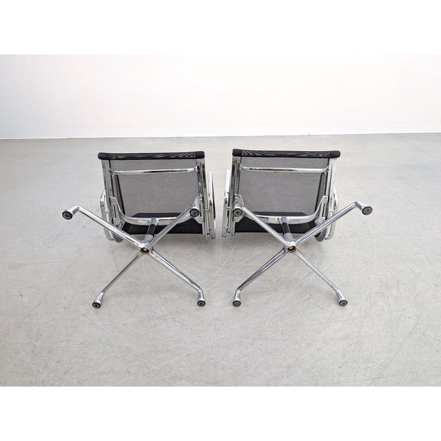 Black EA108 Office Chairs in Mesh by Charles & Ray Eames for Vitra, Set of 2 For Sale - Image 8 of 10