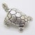 Italian Vintage Italian Handmade Genuine Silver Loggerhead Sea Turtle Figurine Miniature For Sale - Image 3 of 8