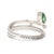 Stones: tsavorite garnet, 1 stone pear cut approximately .28 carat *please note there is some wear to the stone diamonds,...